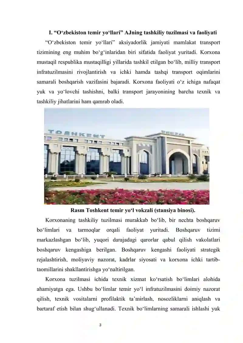 O‘zbekiston temir yo‘llari” AJda bartaraf etish va diagnostika usullari 3