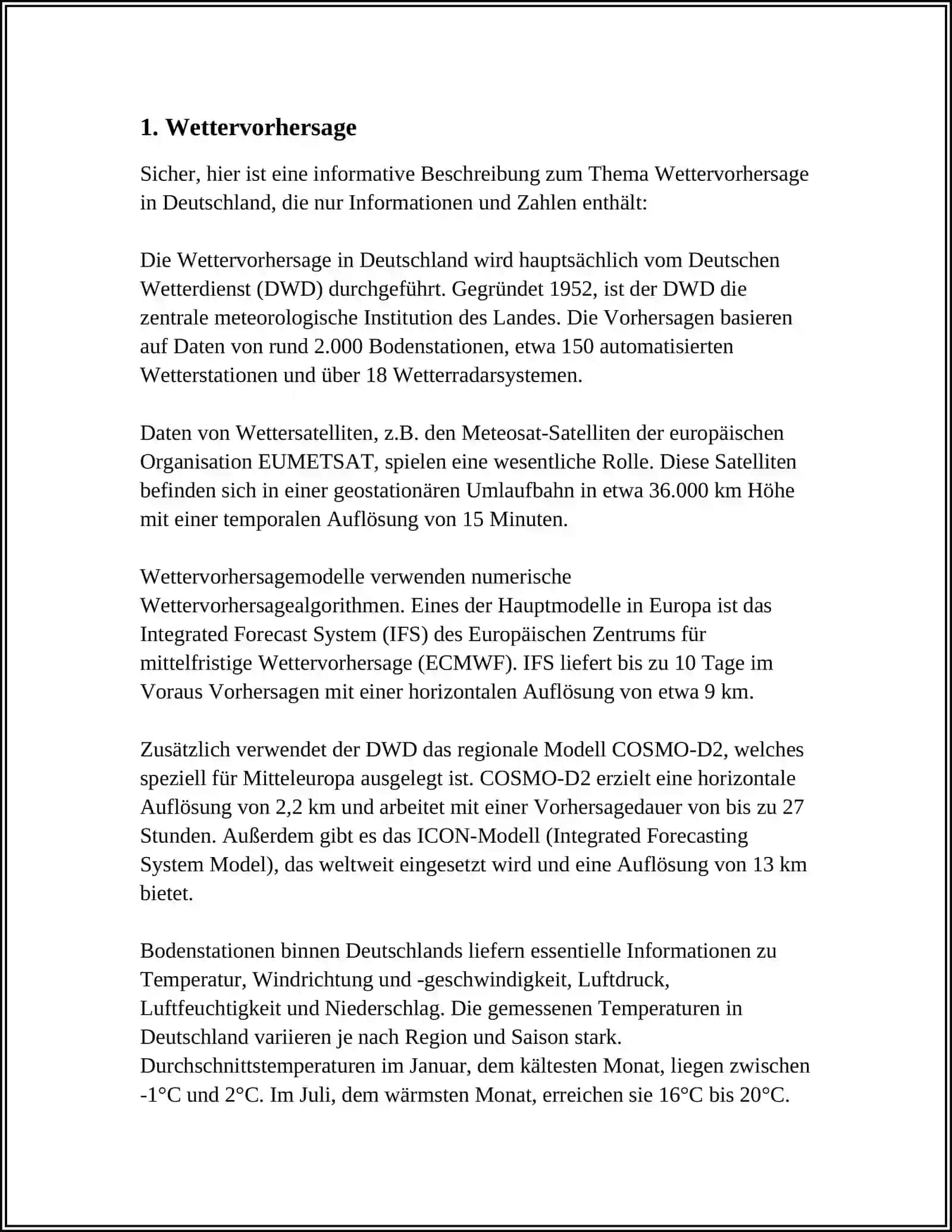 Wettervorhersage in Deutschland 3