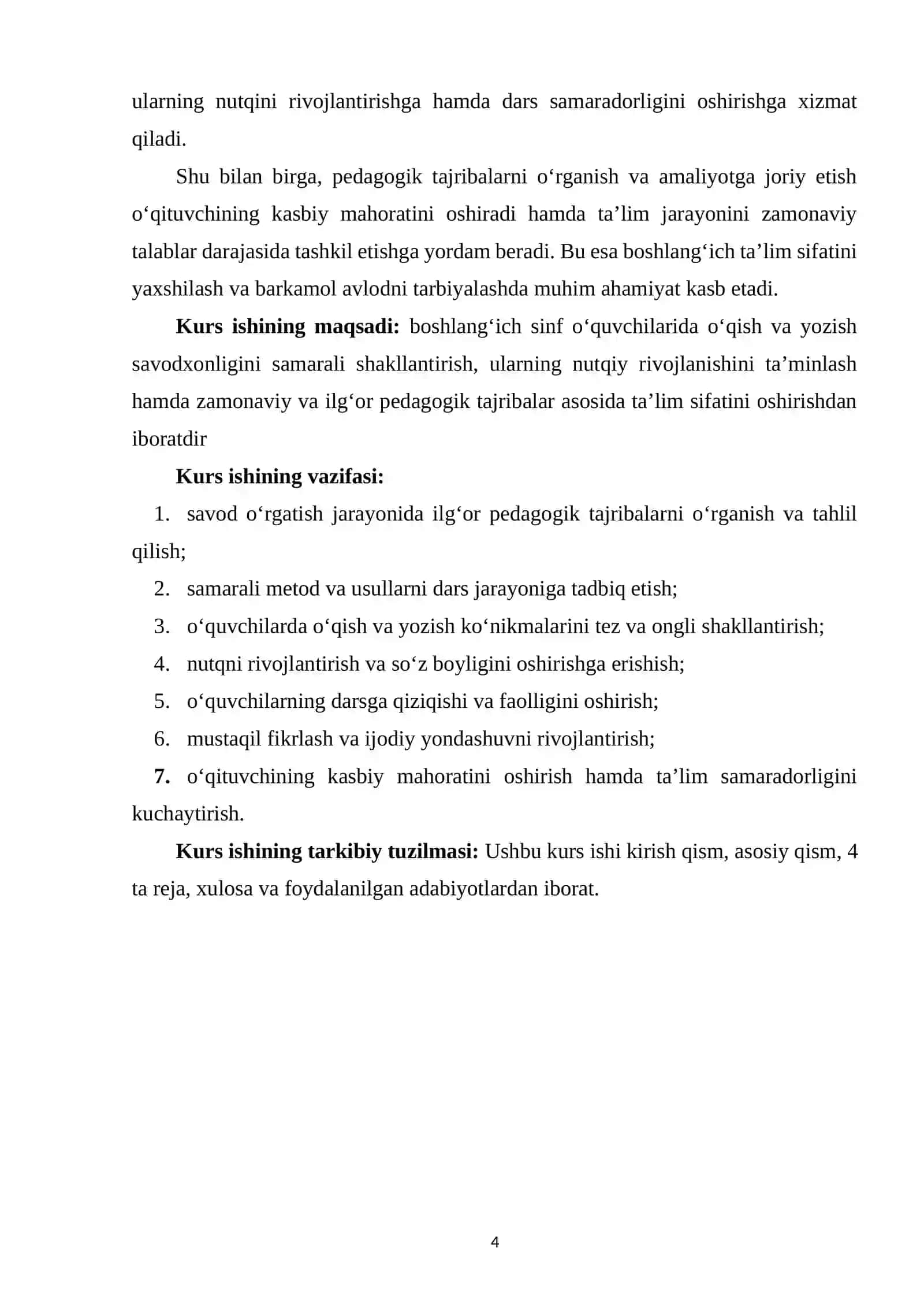 Savod o‘rgatish tajribalarini tadbiq etish 3