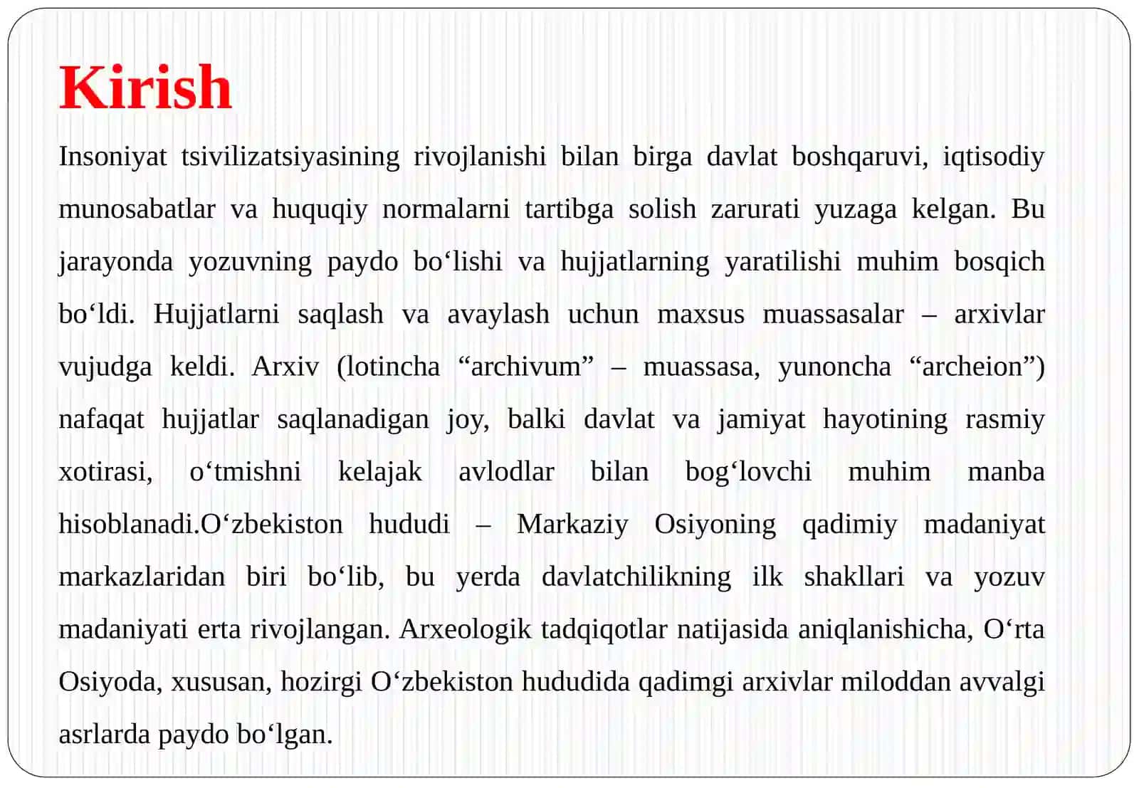 O‘zbekistonning qadimgi arxivlari 3
