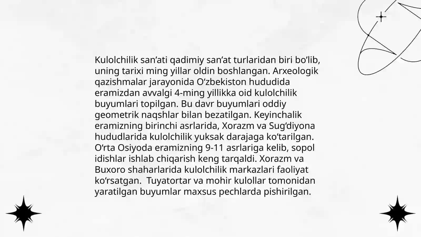 Kulolchilik haqida ma‘lumot va uning mahsuloti turlari 3