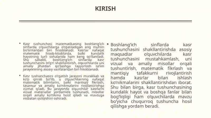 Kasrtushunchasi bilan tanishtirish metodikasi 3