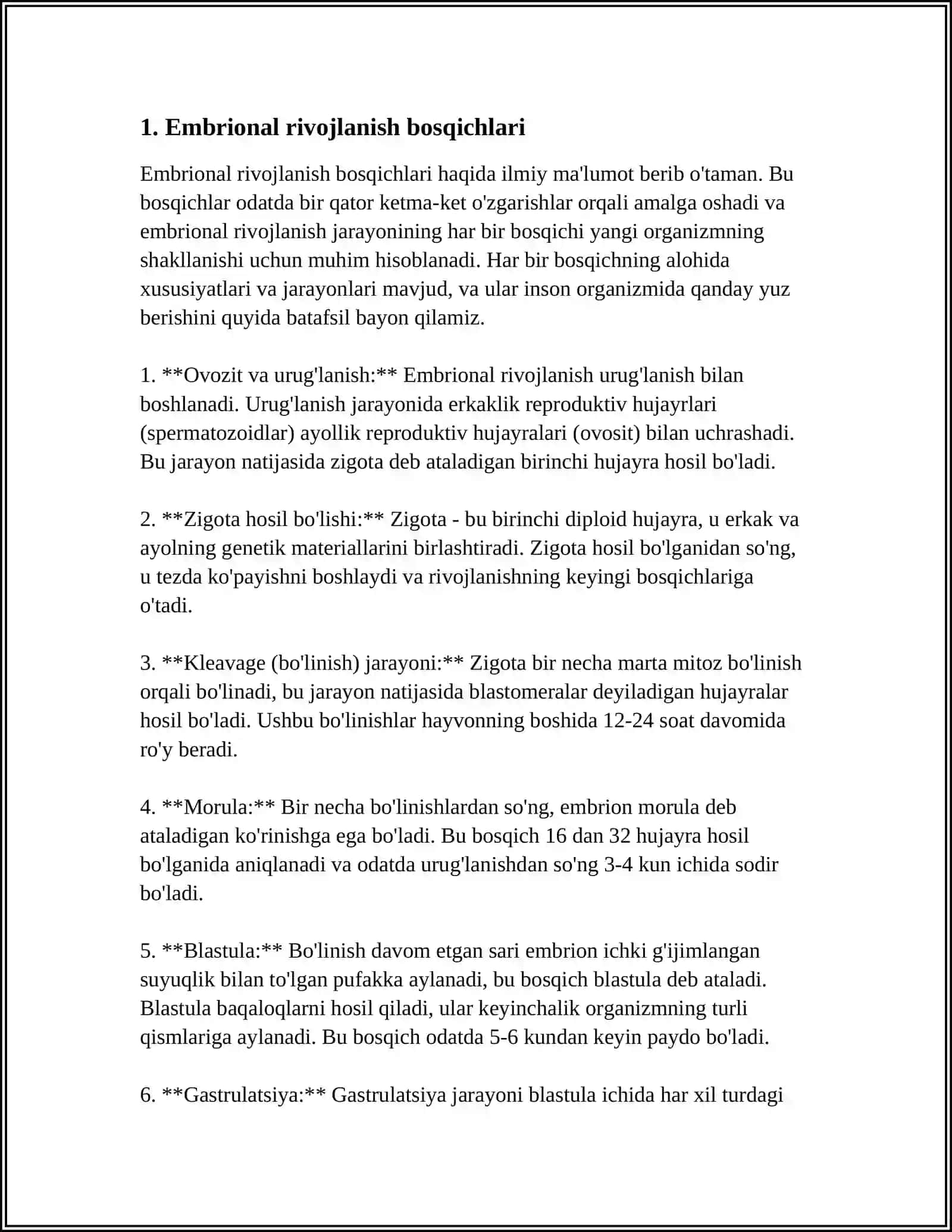 ODAM EMBRIOLOGIYASI ASOSLARI 3
