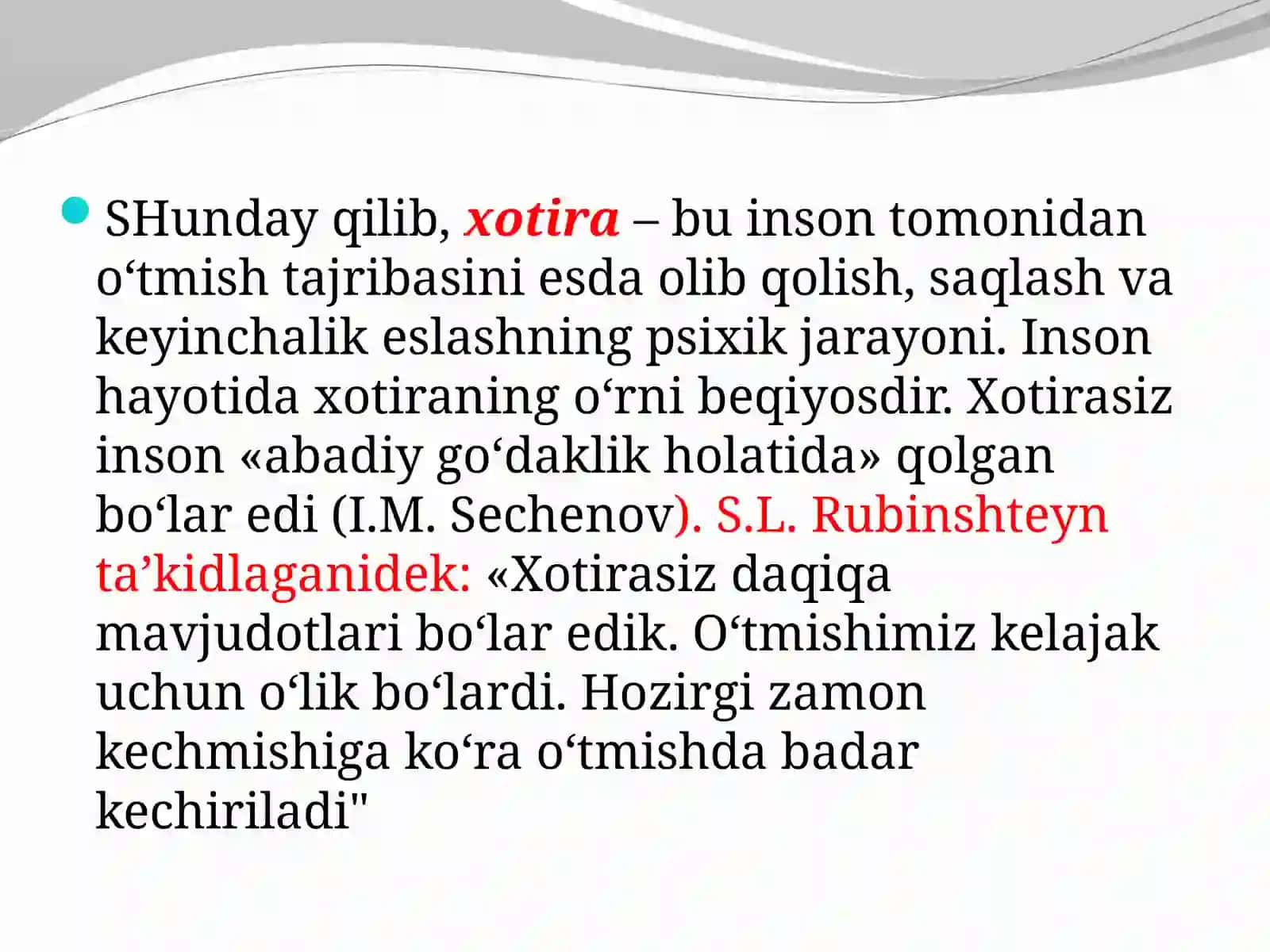 Xotiramexanizmlari 3