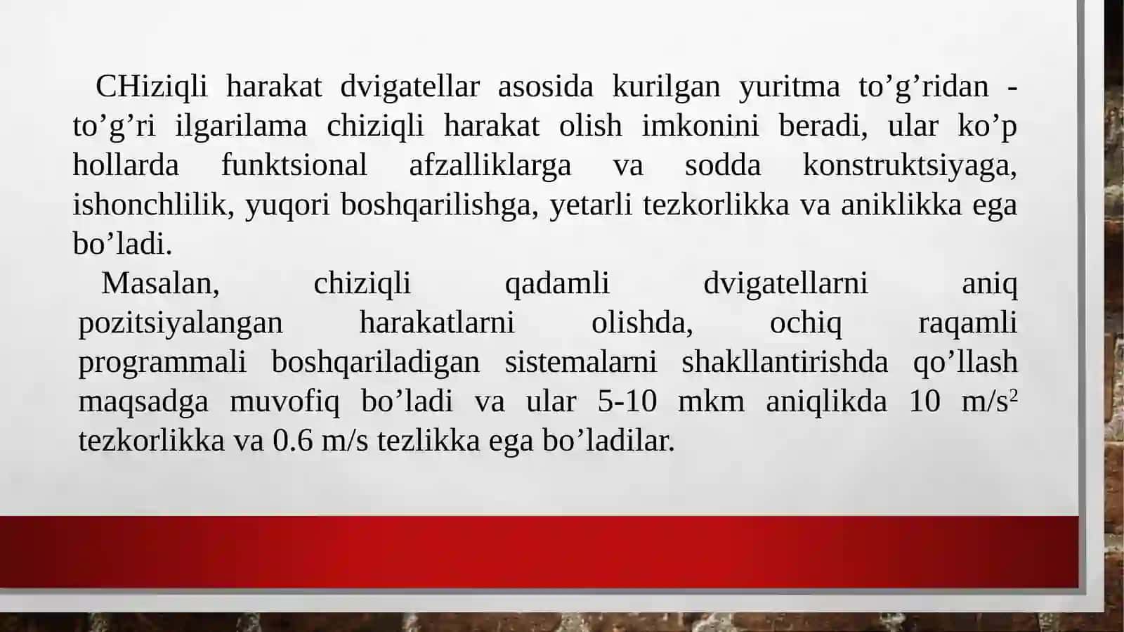 QADAMLI DVIGATELLARNI ISH VAZIFASI 3