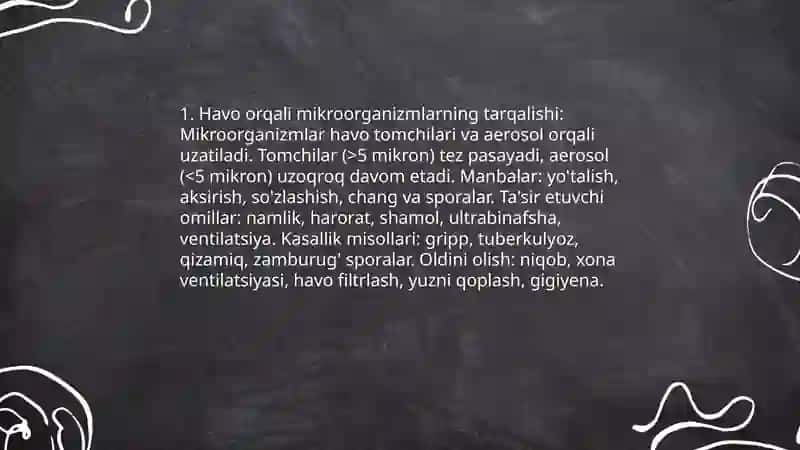 Mikroorganizmlarning tarqalishi 3