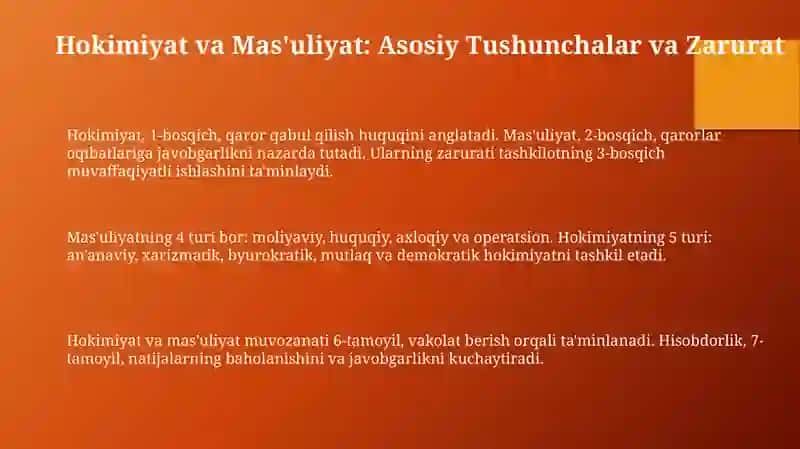 Hokimiyat va Mas'uliyat 3