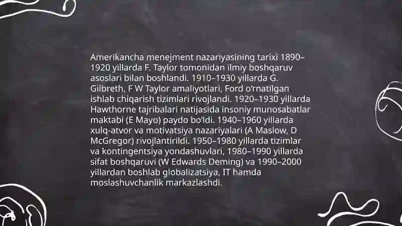 Amerikancha menejment nazariyasi 3