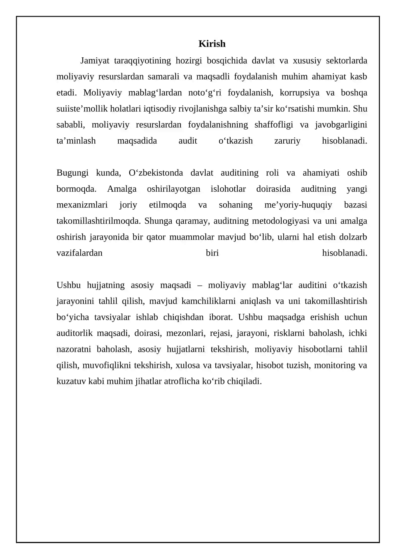 Pul mablagʻlari auditi 3