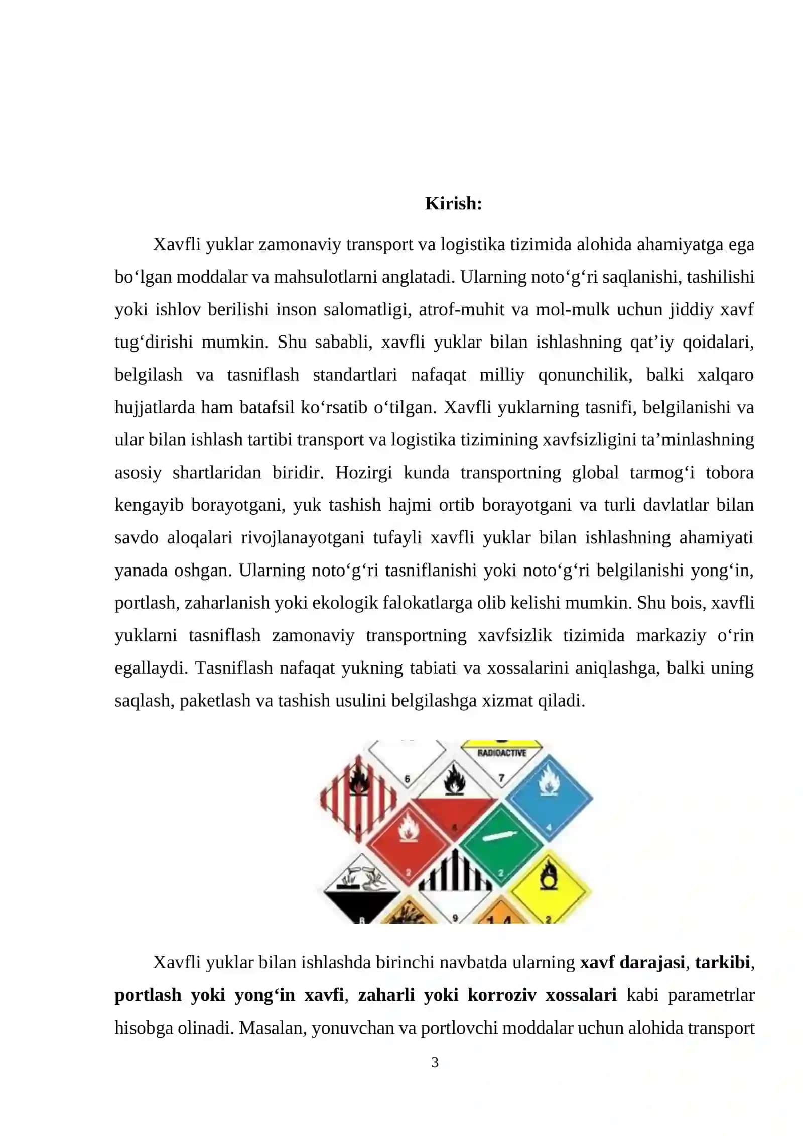 Xavfli yuklar tasnifi 3