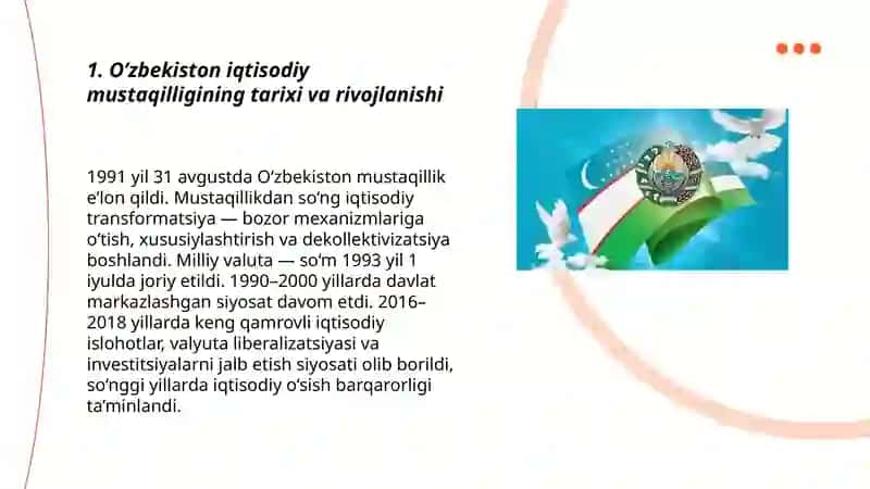 O’zbekistonning iqtisodiy mustaqilligi 3