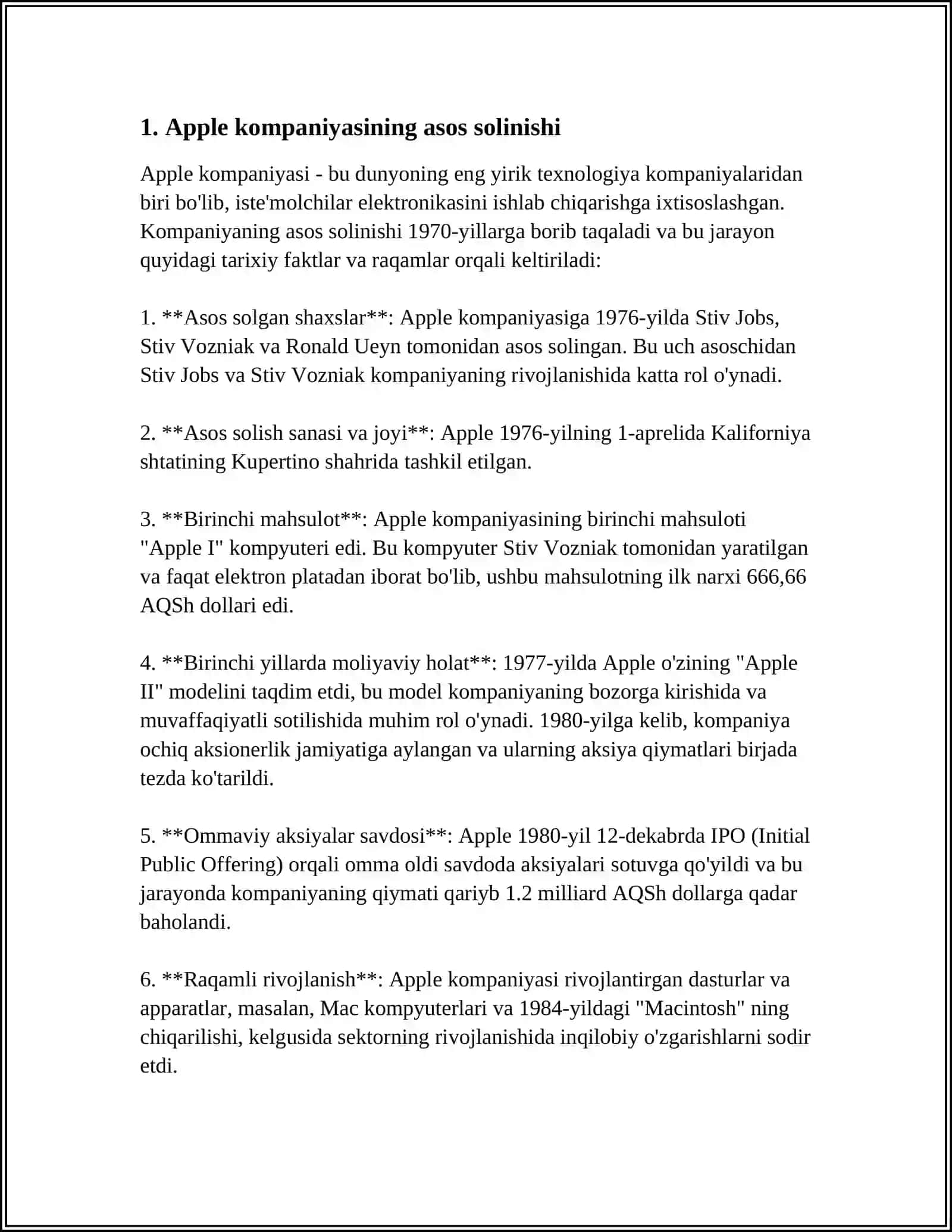 APPLE KOMPANIYASINING RIVOJLANISH TARIHI 3