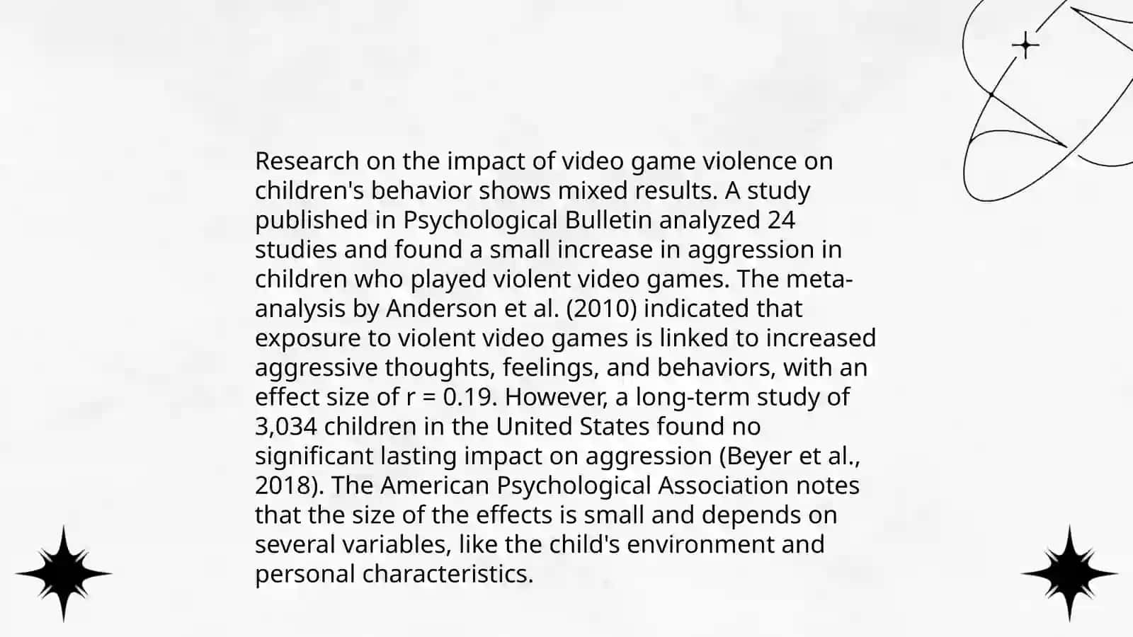 Impact of Video Game Violence on Children's Behavior 3