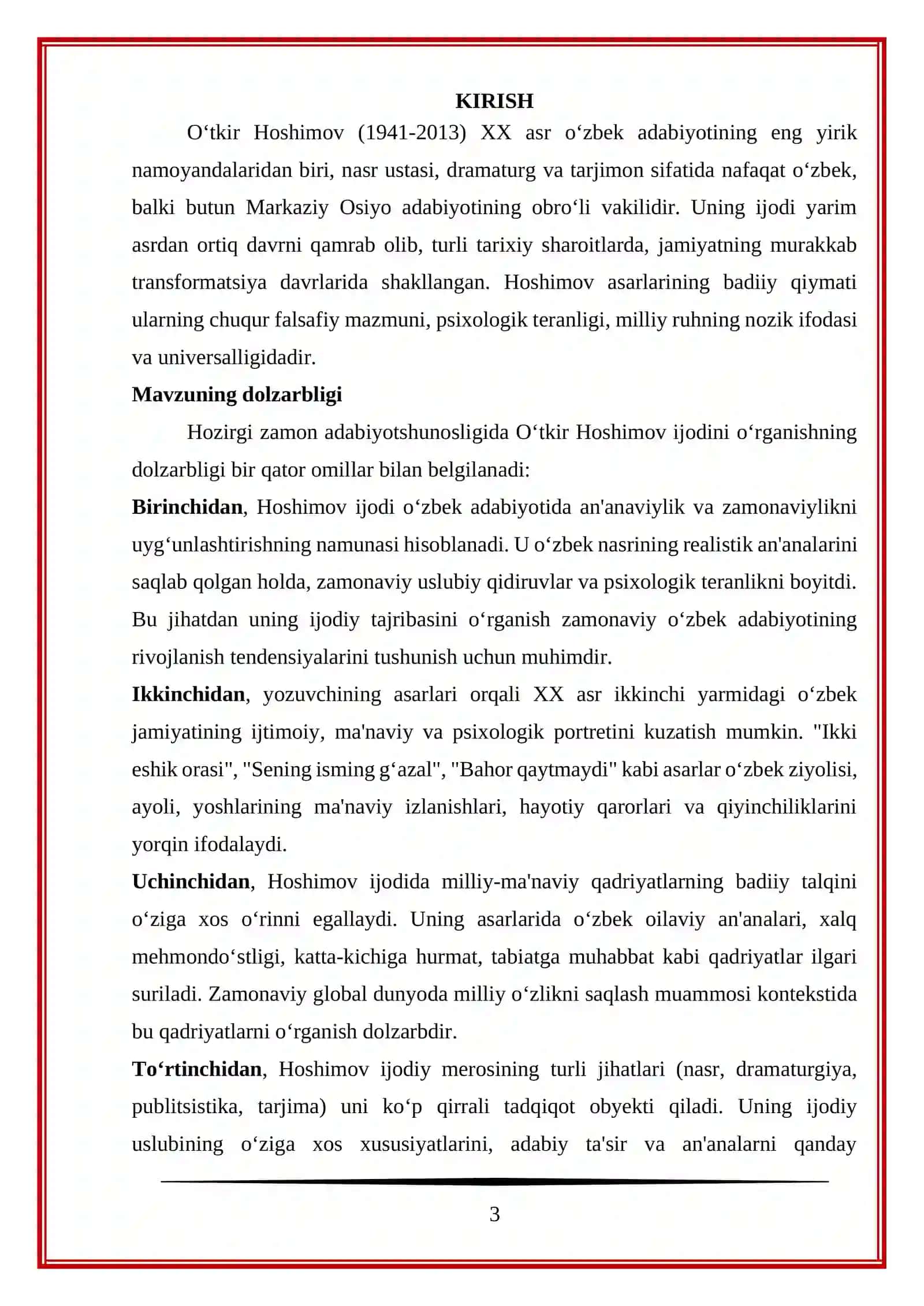 BOB. O‘TKIR HOSHIMOV NASRINING BADIIY XUSUSIYATLARI 3