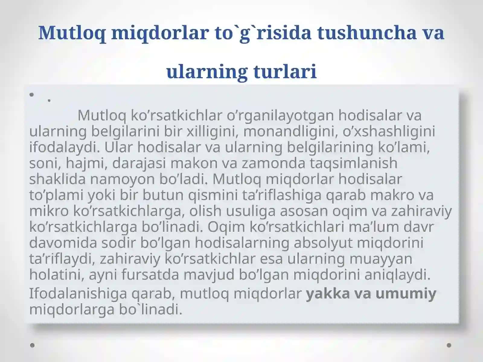 Nisbiy miqdorlar usuli 3