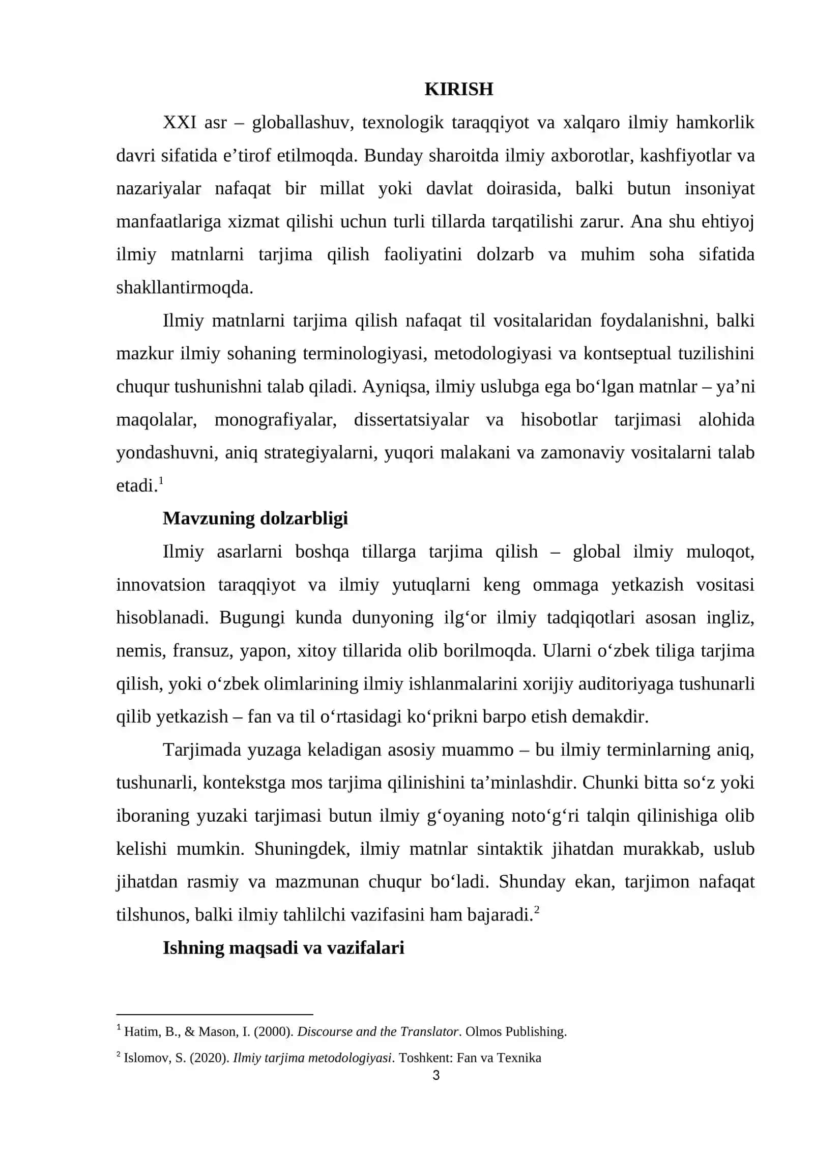 Tarjima nazaryasi va amaliyoti (Ingliz tili) 3