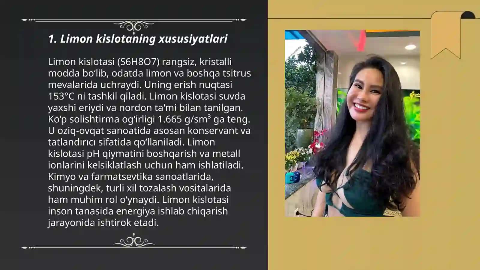 Limon kislotasi (S6H8O7) 3