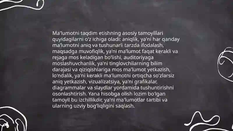 Ma'lumotni taqdim berish darajalari 3