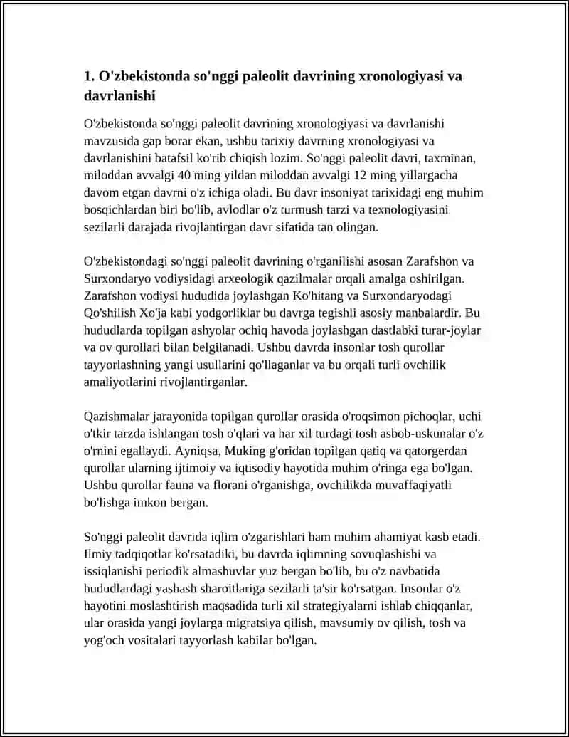 O'zbekistoning so'ngi paleolit davri tarixi 3