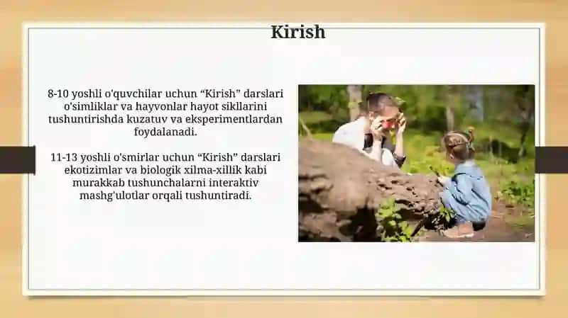 Tabiat bilan tanishtirish mashg'ulotlari 3