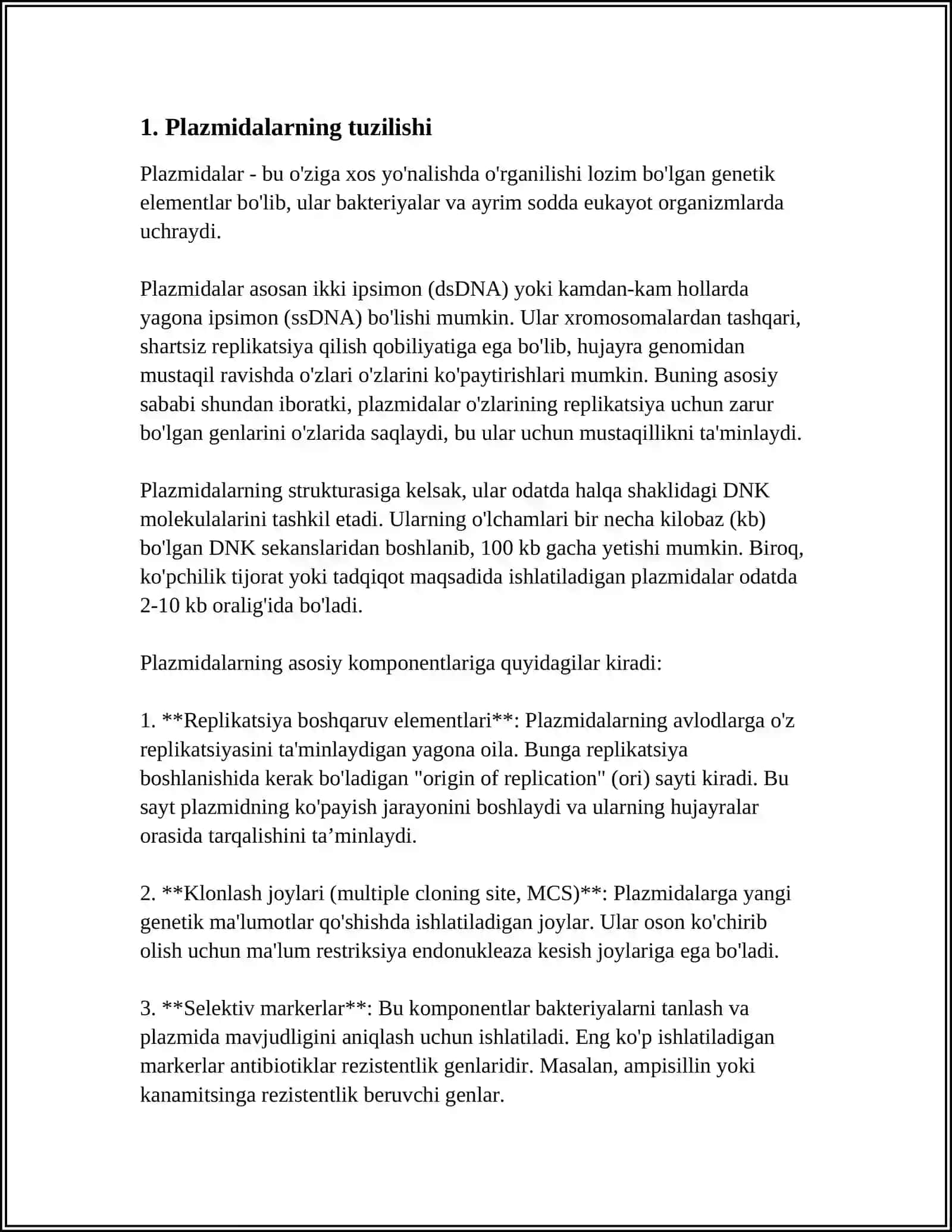BAKTERIYALARNING PLAZMIDALAR VA MOBIL ELEMENTLARI 3