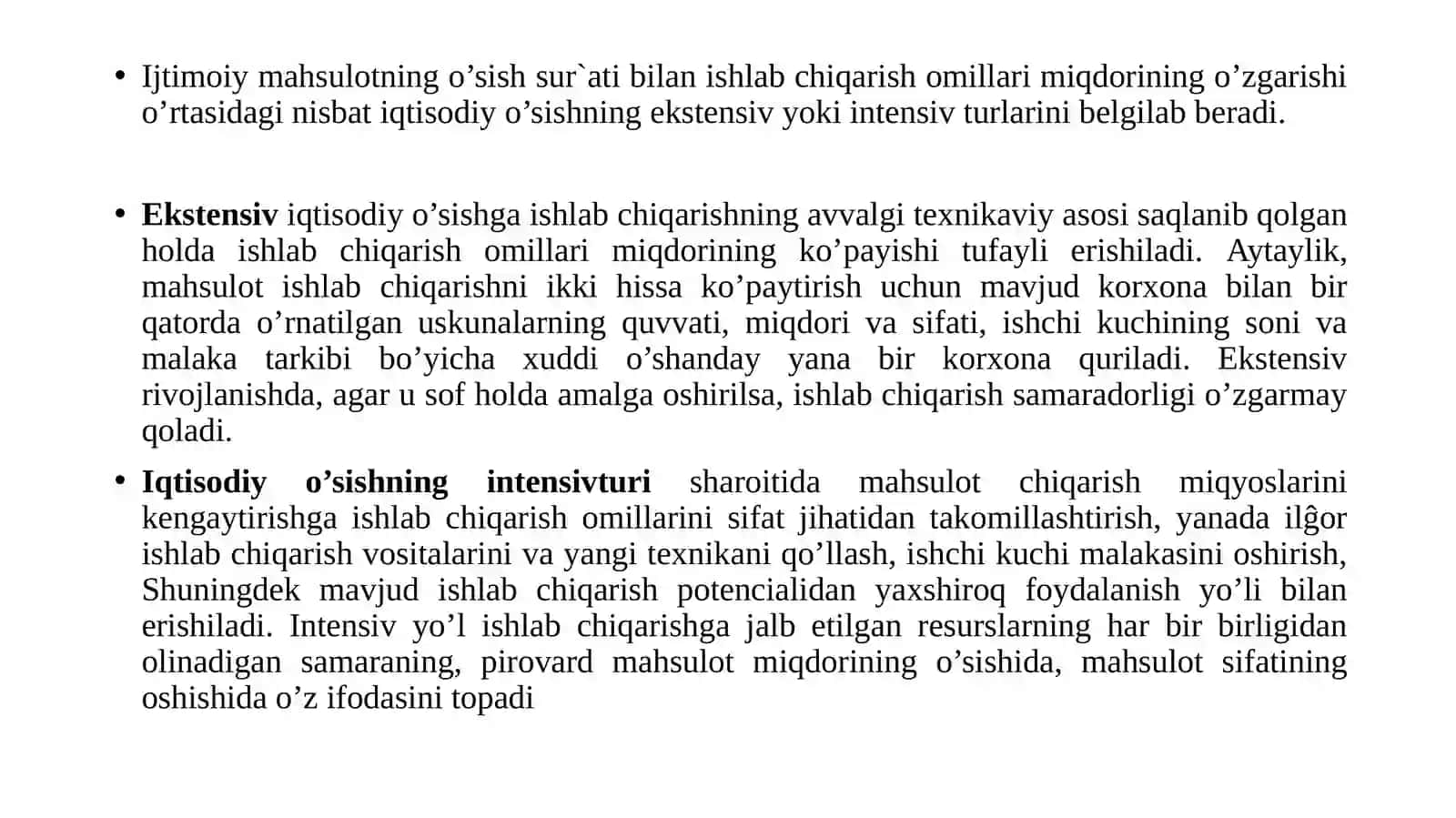 Iqtisodiy taraqqiyot va o‘sish 3