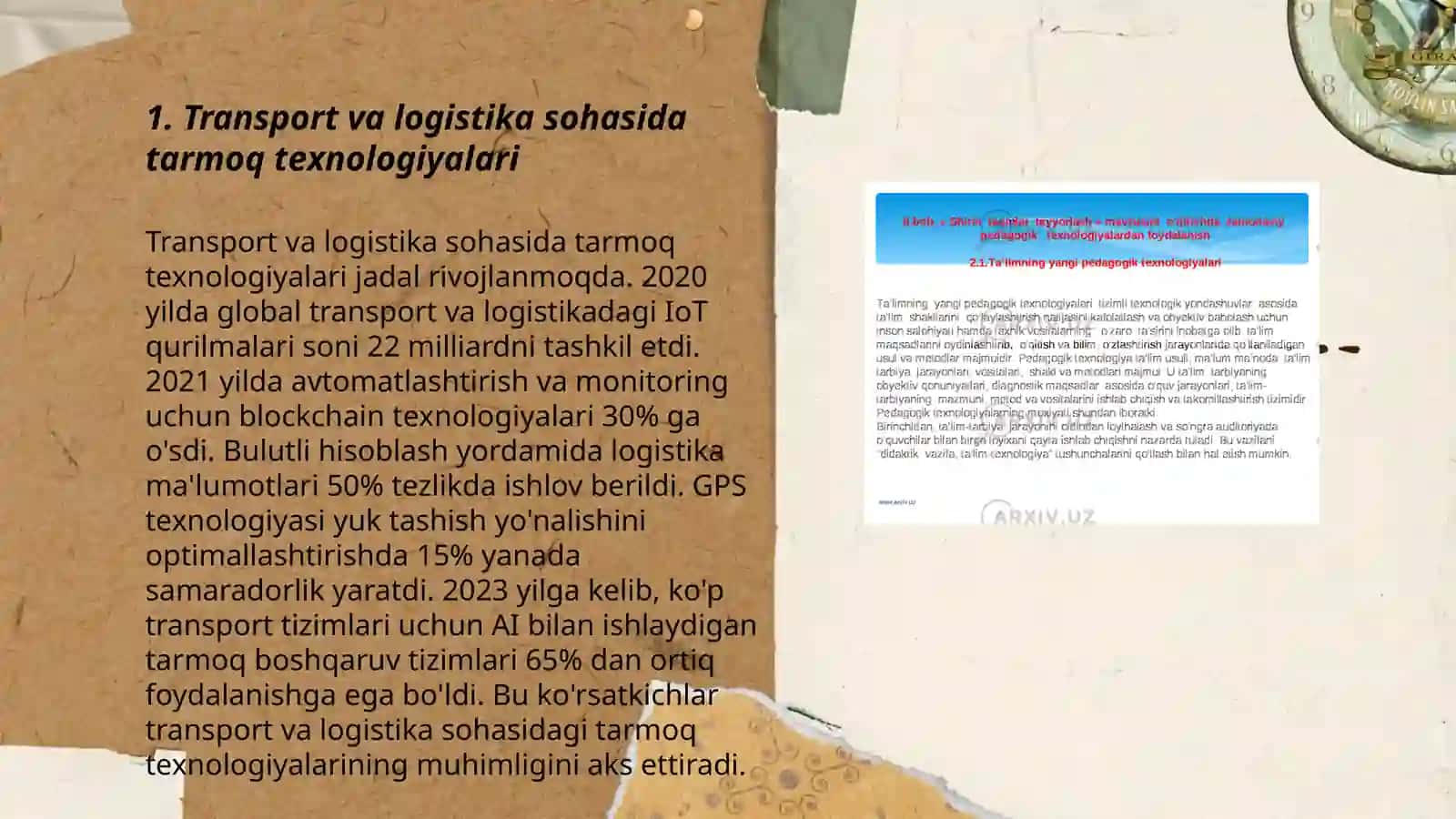 Xalq xo'jaligini turli sohalari va tarmoqlarida tarmoq texnologiyalardan foydalanish yo'llari 3