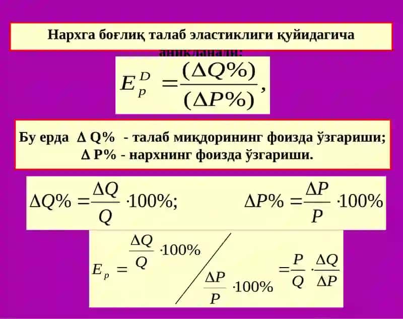 Талаб ва таклиф эластиклиги 3