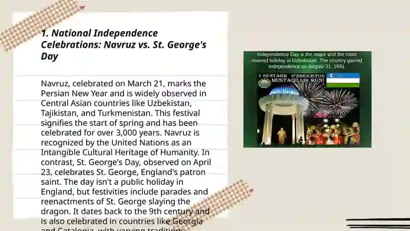 Uzbek and Britis Holidays comparing and contratting 3