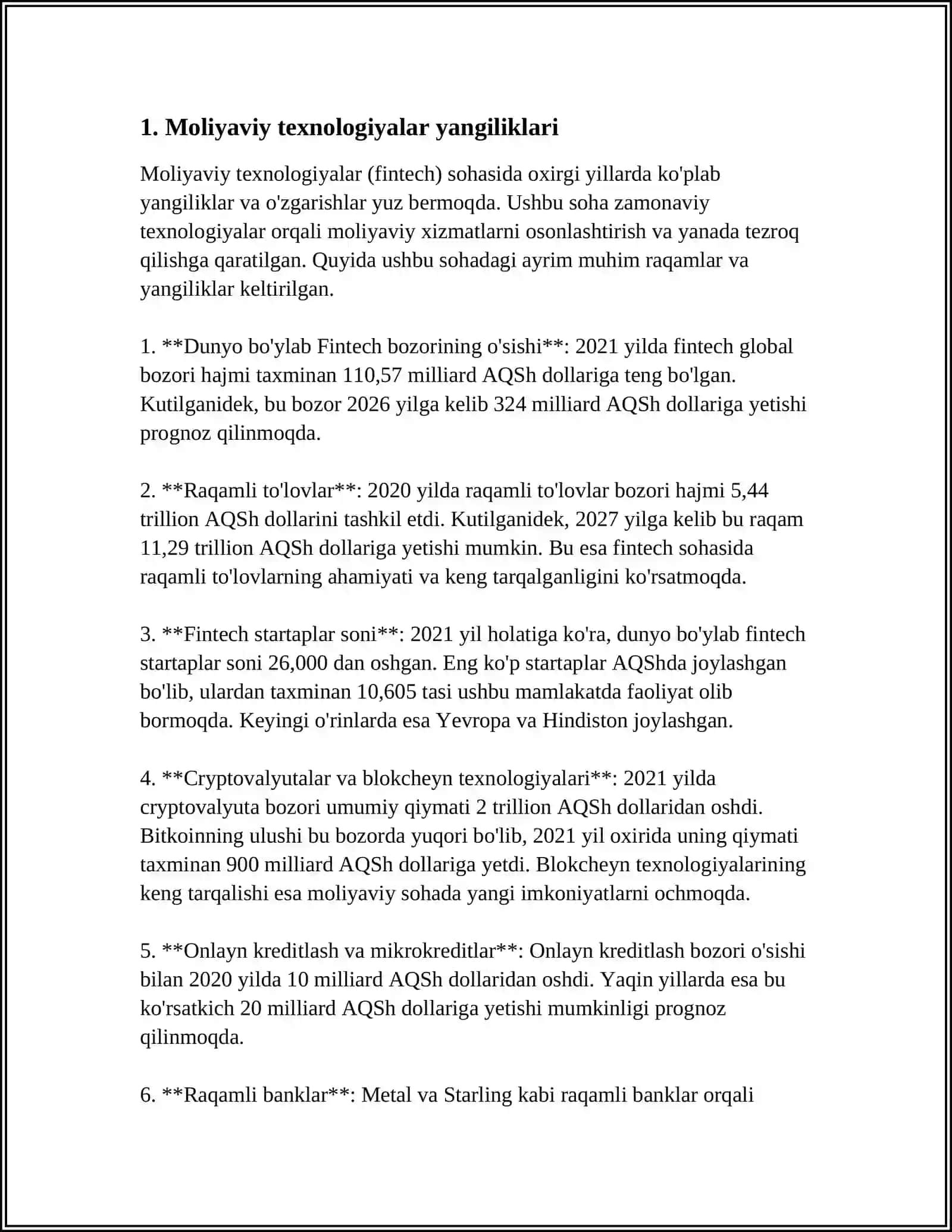 Moliyaviy texnologiyalar yangiliklari 3
