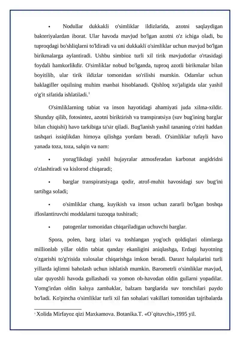 O'SIMLIKLARNING INSON VA BIOSFERADAGI AHAMIYATI 3