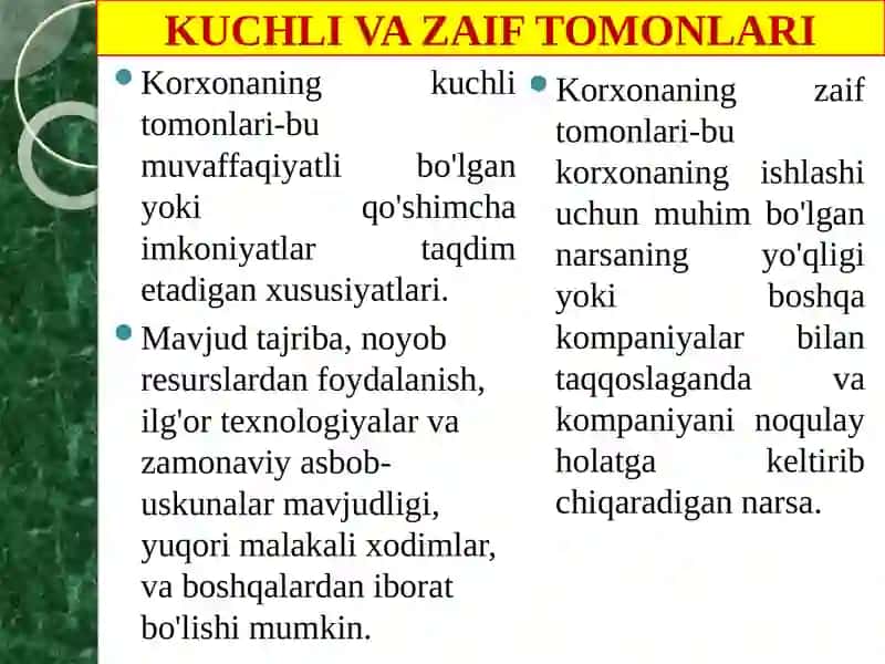 SWOT TAHLIL TIZIMI 3