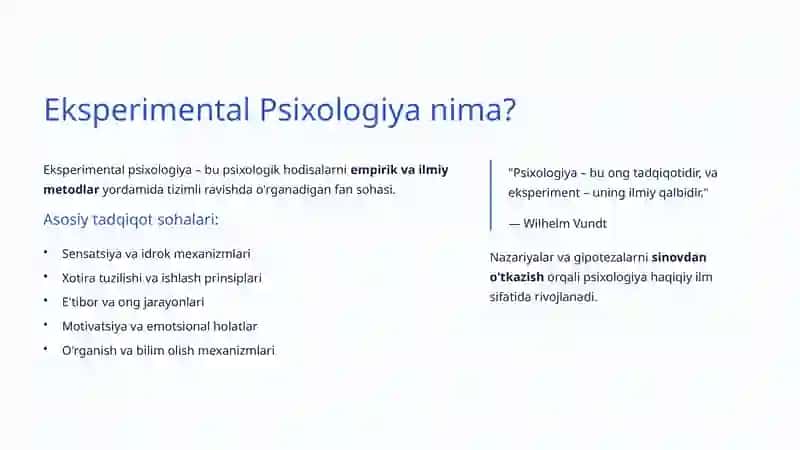 Psixologiyada Eksperimental Dizayn: Ilmiy Tadqiqotning Asosi 3