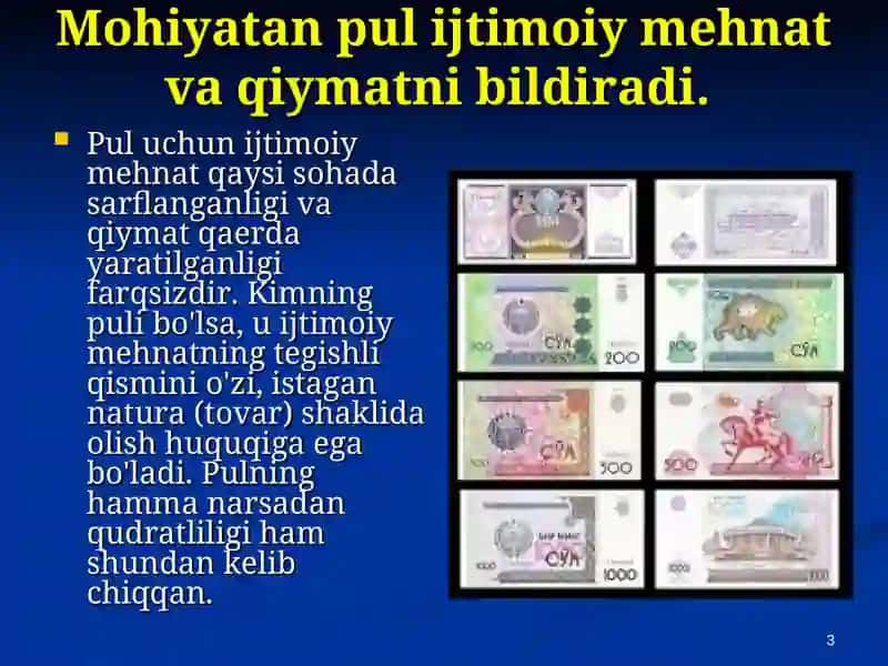Pul aylanmasi va uning tarkibi 3