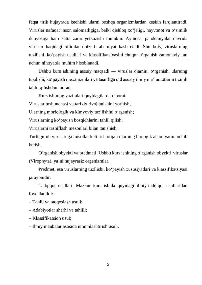 Viruslar (Virophyta) tuzilishi, ko‘payishi kLkassifikatsiyasi 3