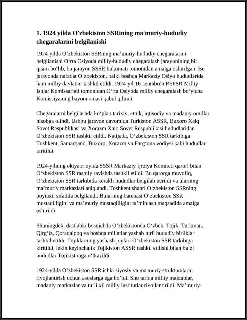 O‘ZBEKISTONNING 1924-1991 YILLAARDA TARIXIY GEOGRAFIYASI 3
