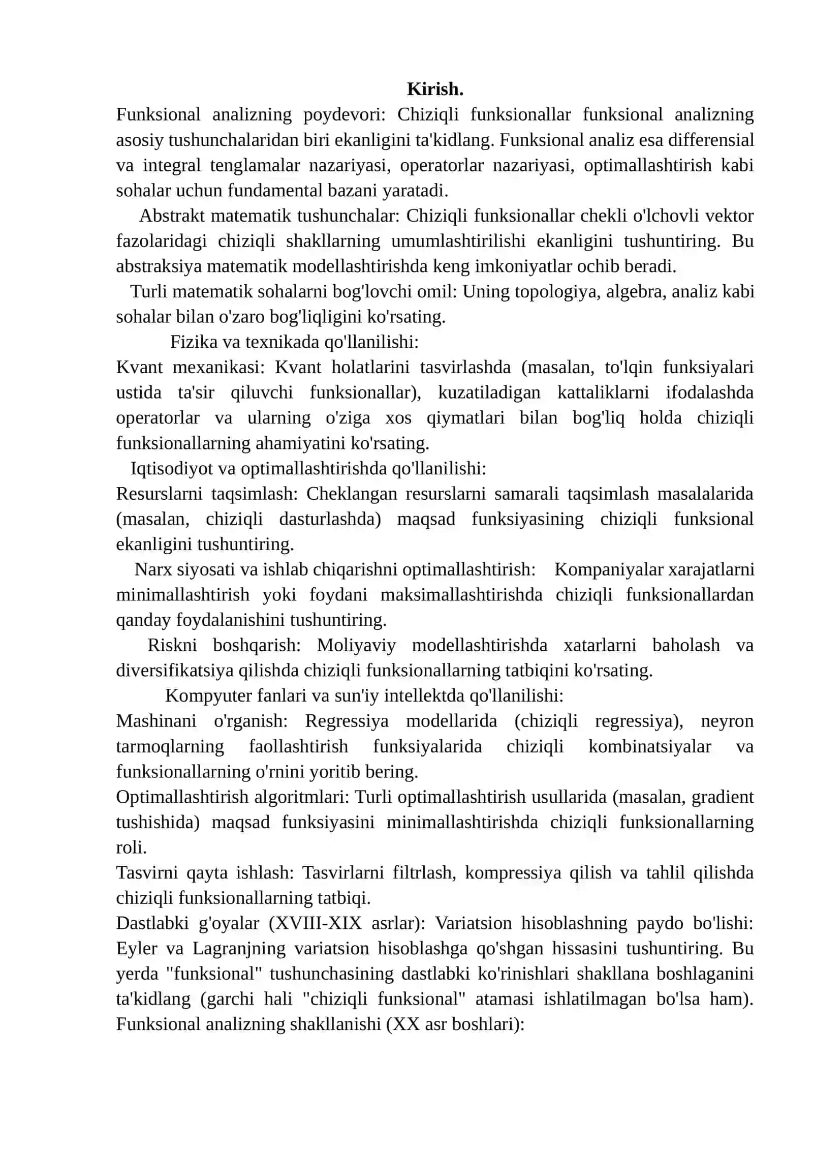 Ma'lumotlar fanida va mashinani o‘rganishda chiziqli funksionallar 3