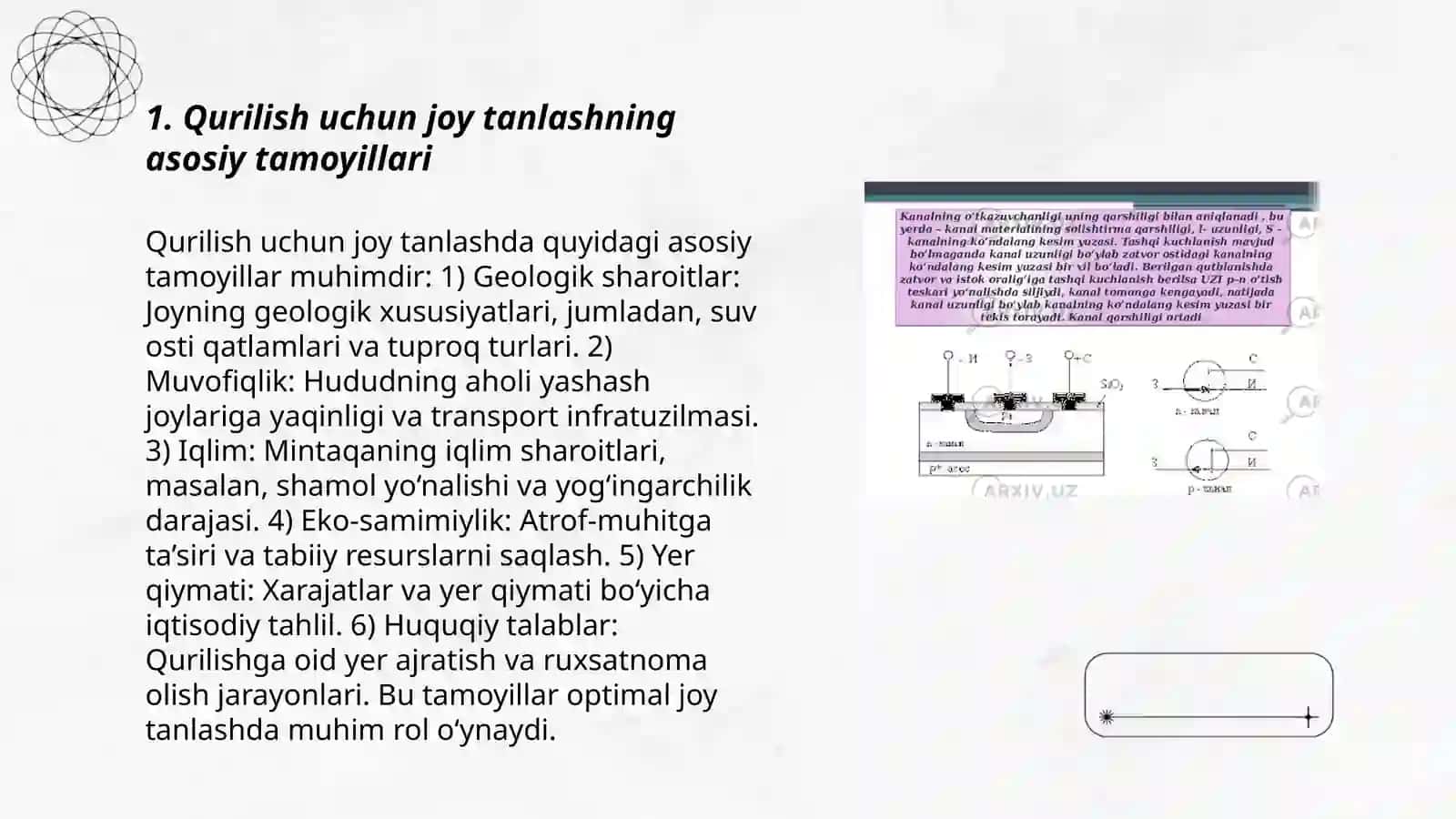 Qurilish uchun joy tanlash va uni asoslash 3