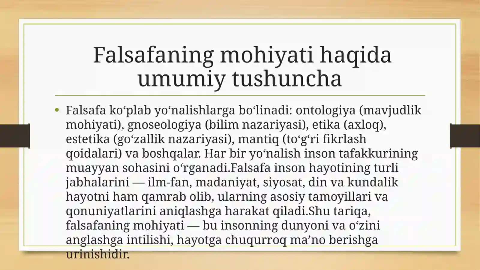 Falsafaning Mohiyati 3