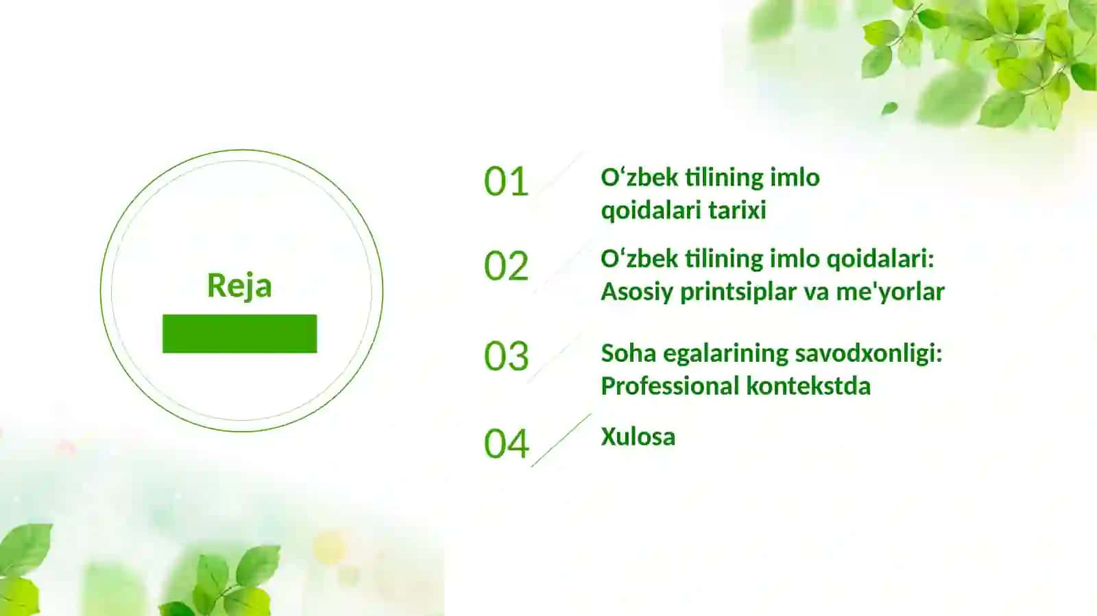 O'zbek tilining imlo qoidalari va soha egalarining savodxonligi 3