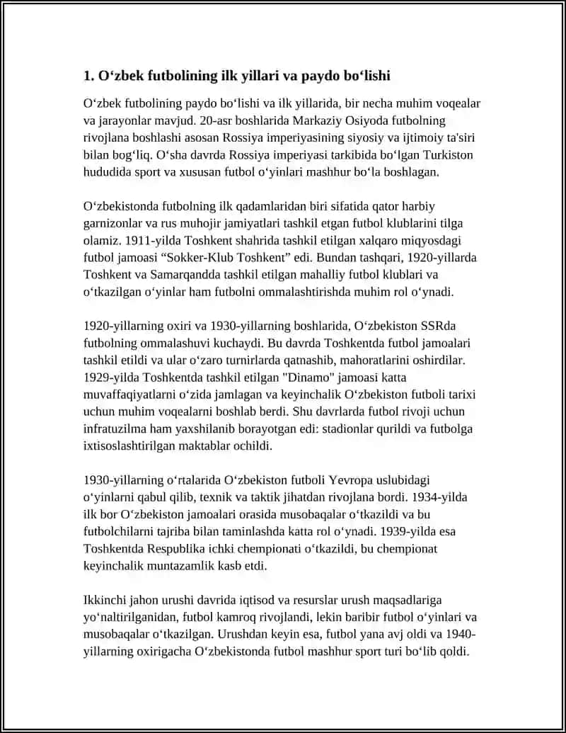 Oʻzbek futbolining rivojlanish tarixi 3