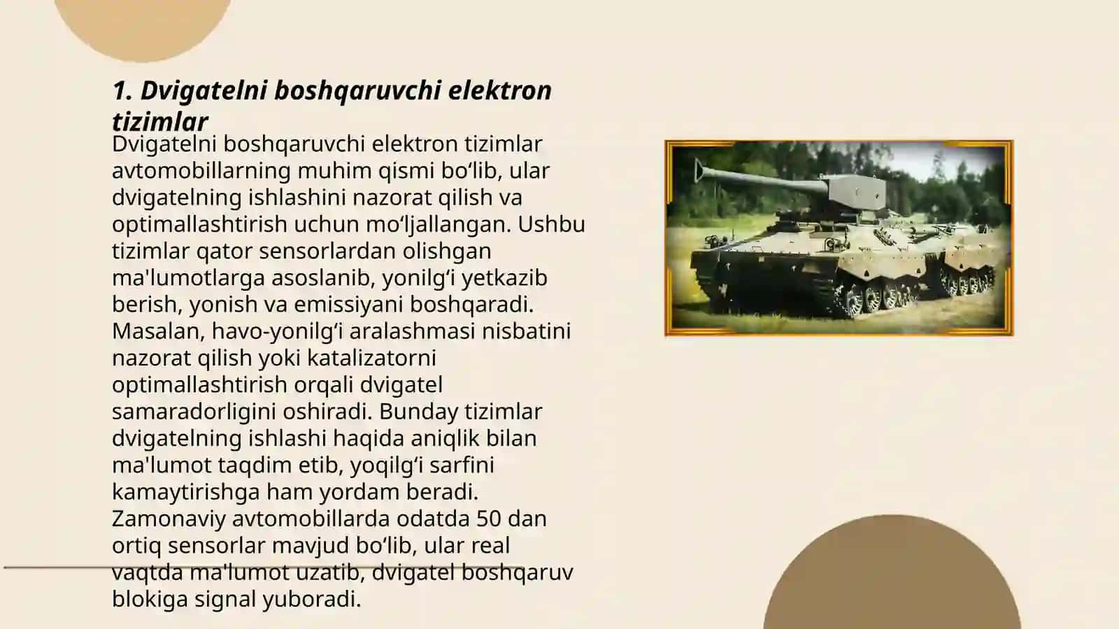 Dvigatelni boshqaruvchi elektron tizimlar 3