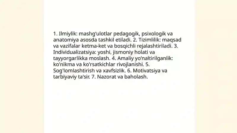 Jismoniy tarbiya ta'limining uslubiy tamoyillari 3