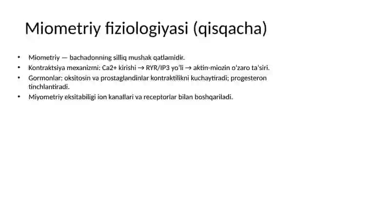 Miometriyga tasir etuvchi vositalar 3