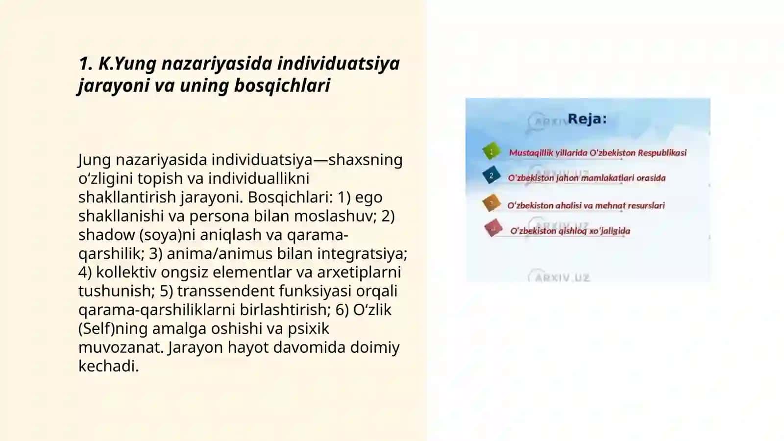 K.Yung bo‘yicha shaxs rivojlanishi 3