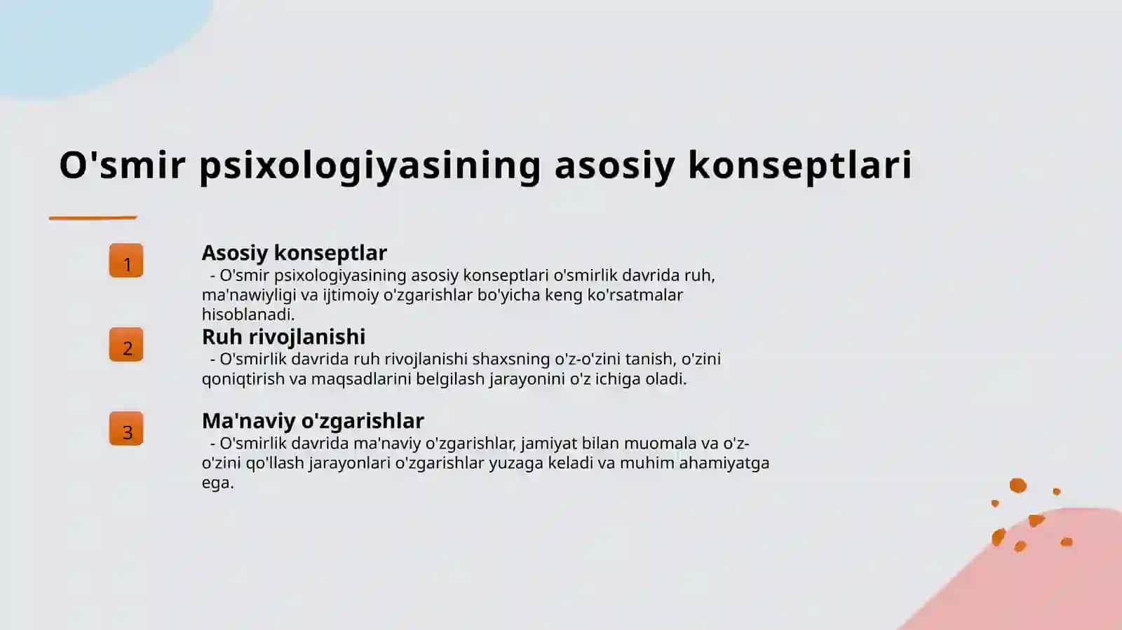 O’smirlar psixologiyasi 3