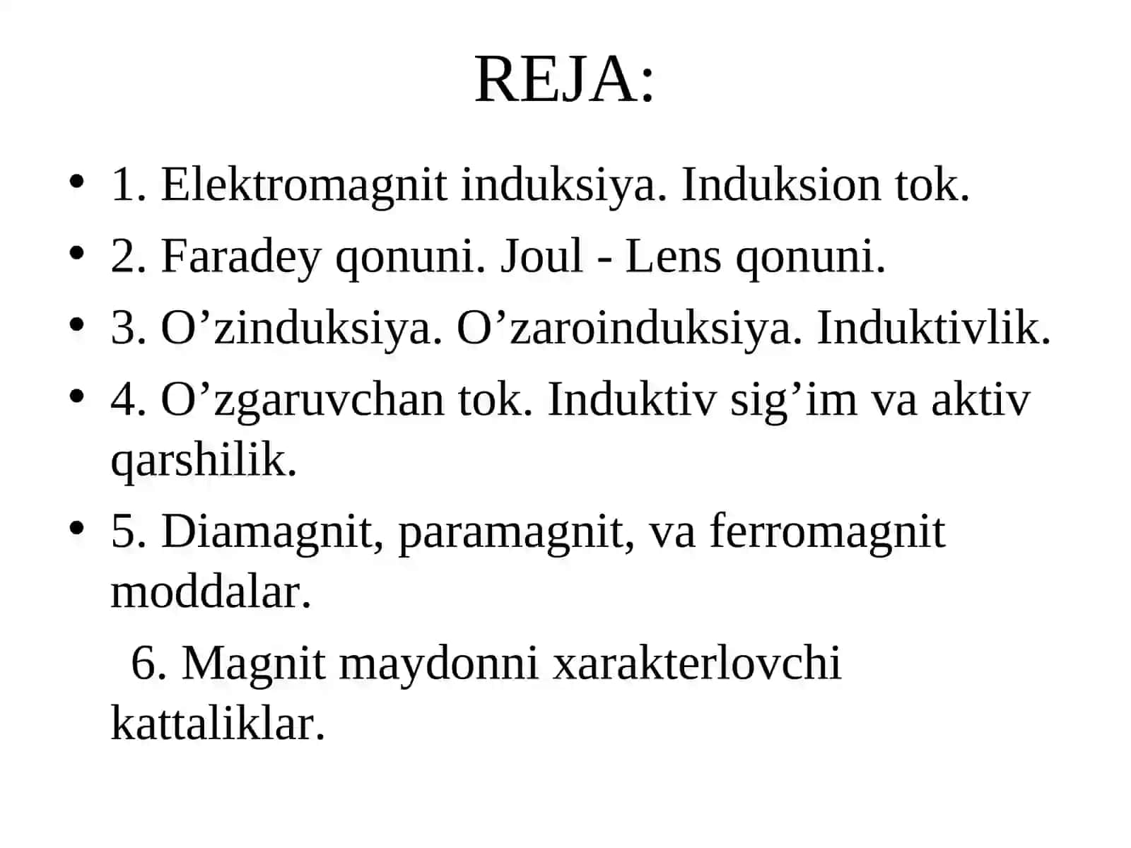 Magnitizm. Elektromagnit induksiya 3
