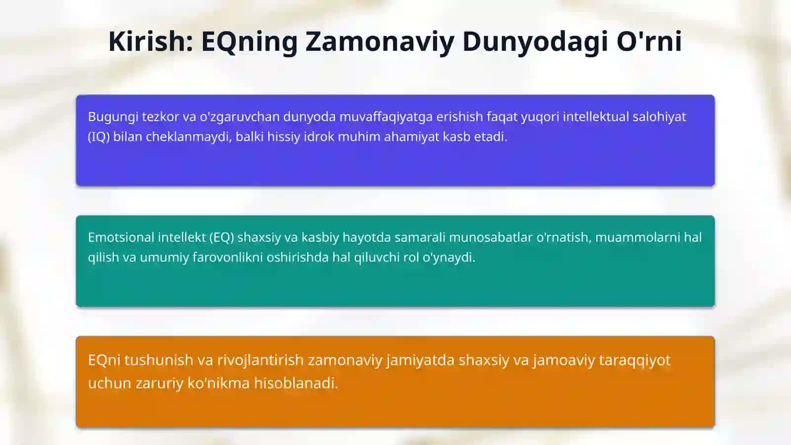 Emotsional intellekt (EQ) nima va uni qanday rivojlantirish mumkin? 3