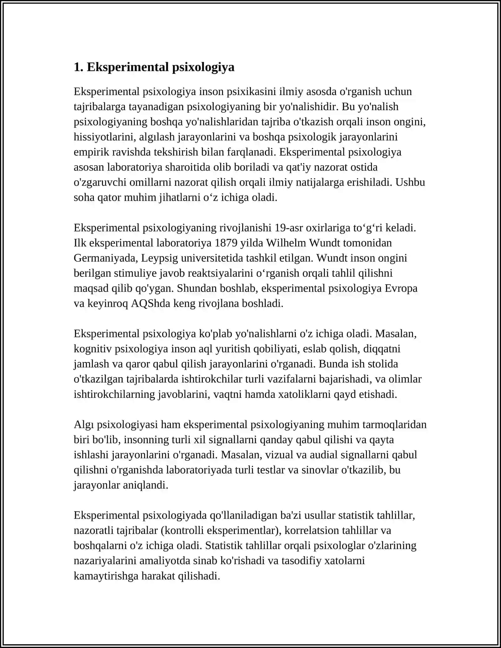 HOZIRGI ZAMON PSIXOLOGIYASINING METODLARI 3