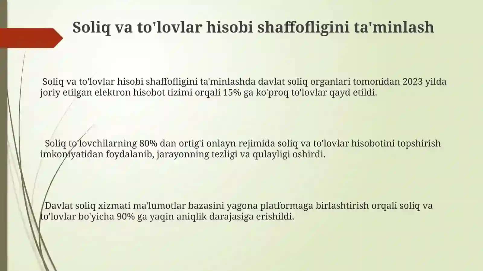 Davlat Soliq Organlarining Soliq va To'lovlar Hisobini Yaxshilashdagi Rolini O'rganish 3
